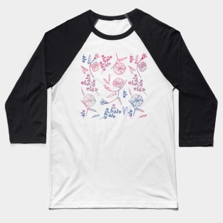 lowkey bisexual flower pattern Baseball T-Shirt